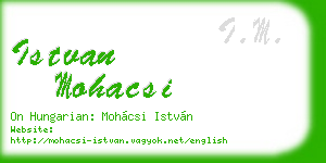 istvan mohacsi business card