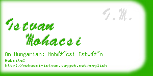istvan mohacsi business card